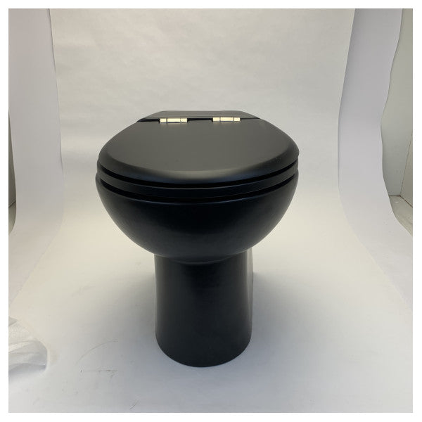 Planus Stilo Plus 530 High Electric Marine Toilet Sort med blød lukning 24V 