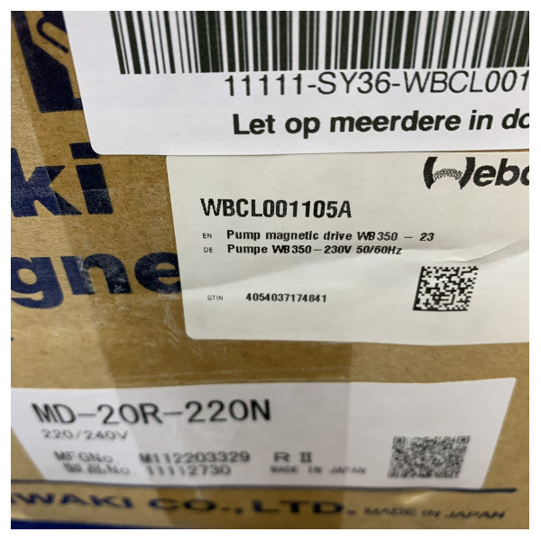 Webasto магнитна помпа за климатик WB250 230V - WBCL001105A 