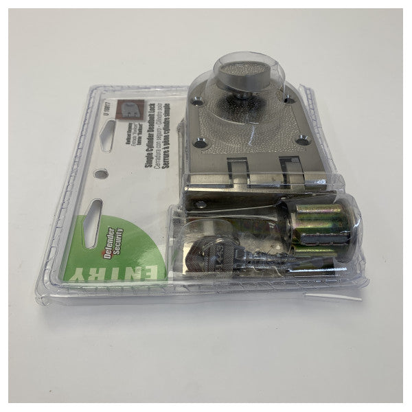 サテンニッケル ジミー抵抗シングルシリンダーデッドロック - U10817 