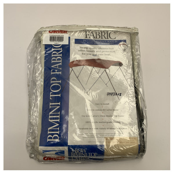 Carver 3 båge 73 till 78-tums vit vinyl bimini-duk - 403WV