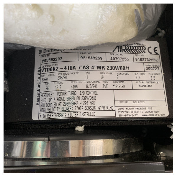 نظام تكييف الهواء البحري VTD6UKZ VTD6UKZ 6000 وحدة حرارية بريطانية - 9108732052