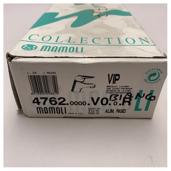 Змішувач одноричажний Mamoli VIP вкладка білий - 4762.0000.V0.0.R