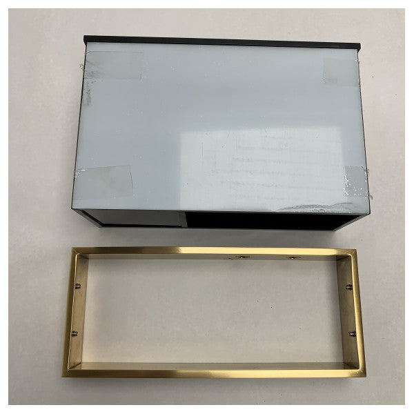 Dwukomorowy pojemnik na mydło i szczoteczki Elka Gold Look - 92005_01