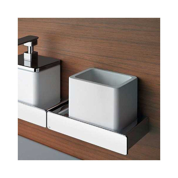 Gessi Ispa 41607-031 porte-brosse en chrome monté au mur accessoire.