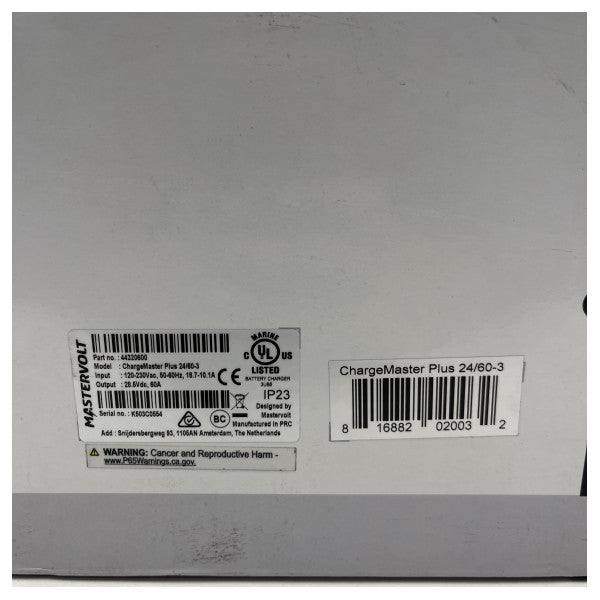 Mastervolt Chargemaster 24V | 60A | batteriladdare med 3 utgångar - 44320600