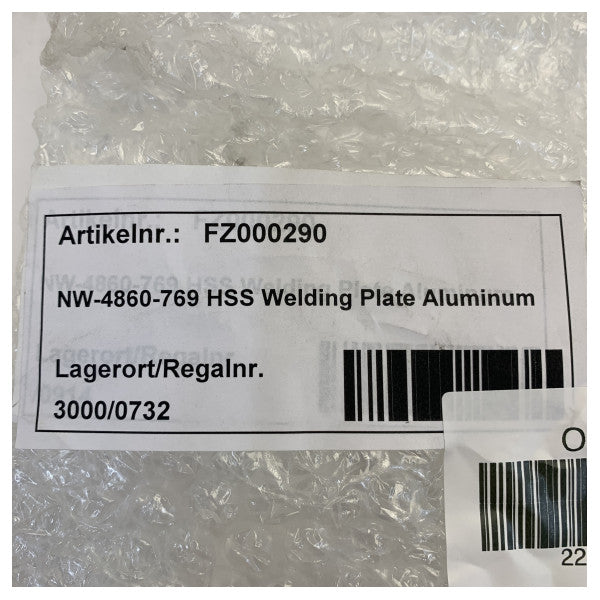 Netwave NW-4860-769 Aluminiumsvetsplatta för VDR-system 