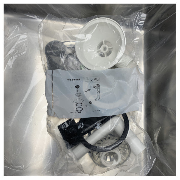 Barazza évier carré en acier inoxydable 40 x 40 softtop R.15 - 1X4040S