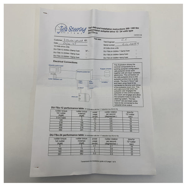 Jefa DU-WS150-12V 150NM dişli otomatik pilot sürücü ünitesi 12V 