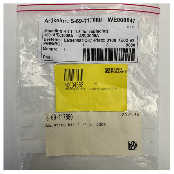 Kit de montagem de antena marítima Thrane & Thrane TT-3005H para mastros de 1 a 1,5 polegadas 