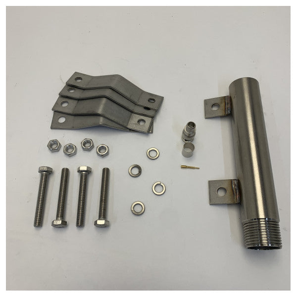 Marine Grade Stainless Steel 1 Inch Pipe Clamp Set - Corrosion Resistant