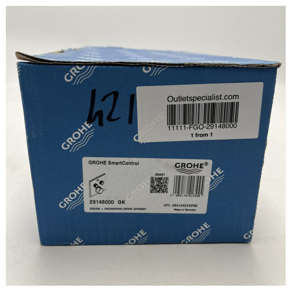 لوحة التحكم في تدفق المياه SmartControl من Grohe 29148000 � متينة من النحاس الأصفر الكروم الخارجي للقوارب واليخوت