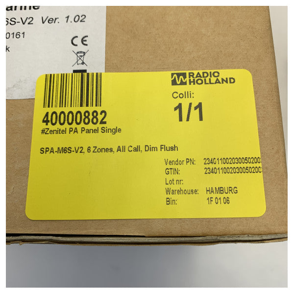 Контролен панел Zenitel Marine PA за кораби - SPA-M6S-V2 