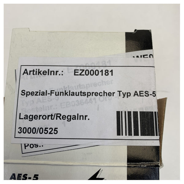 Monacor 5W 4 Ohm Vandtæt Marine Højttaler Sort - AES-5 