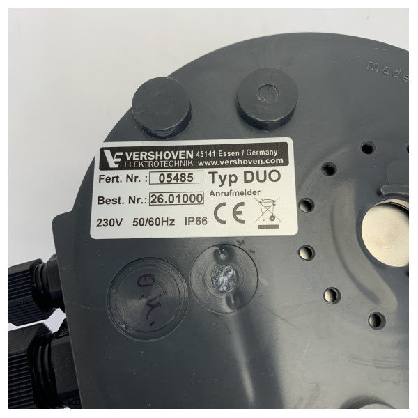 Vershoven Elektrotechnik Type DUO Marine Signal Light 230V IP66 Orange étanche 
