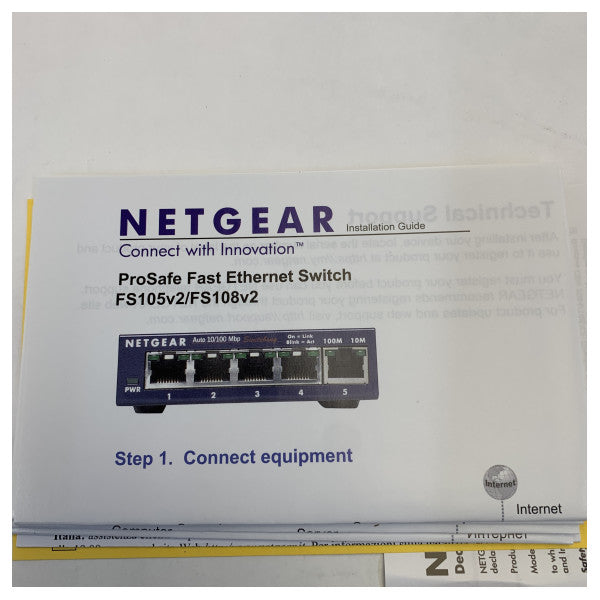 Switch não gerido Fast Ethernet 10/100 de 5 portas da Netgear 
