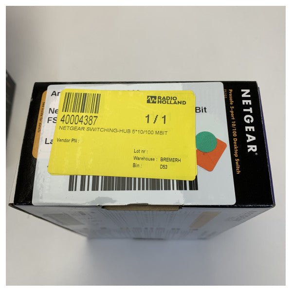 Switch não gerido Fast Ethernet 10/100 de 5 portas da Netgear 