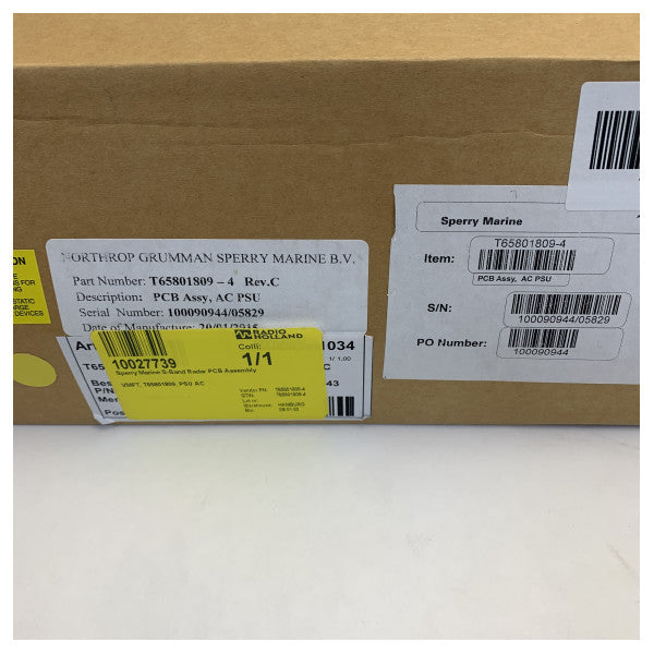 ビジョンマスター用のスペリー・トランシーバーXバンド電源 - T65801809-4 