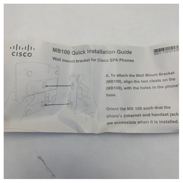 Cisco MB100 väggfäste för SPA 500-seriens VoIP-telefoner – marin kvalitet 