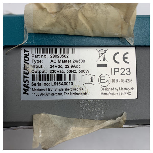 Морський інвертор Mastervolt AC Master 24/500 24В постійного струму на 230В змінного струму 500Вт для човнів і кораблів