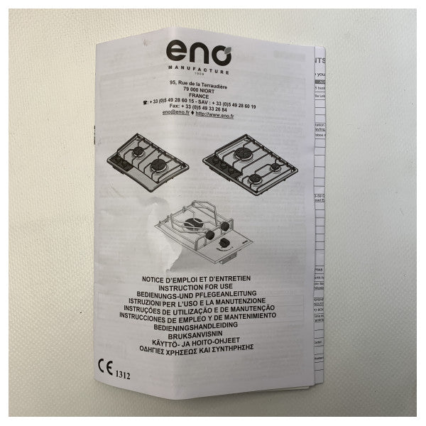 ENQ 2 конфорки вбудована газова плита з нержавіючої сталі -432340010785