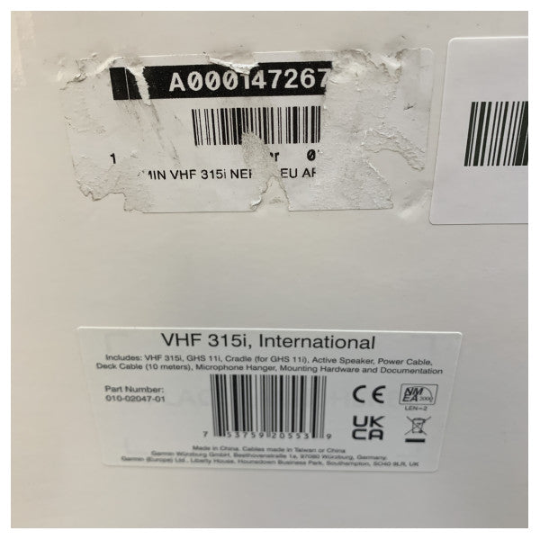 Système VHF Garmin VHF 315I Black Box 25W avec DSC - 010-02047-01 
