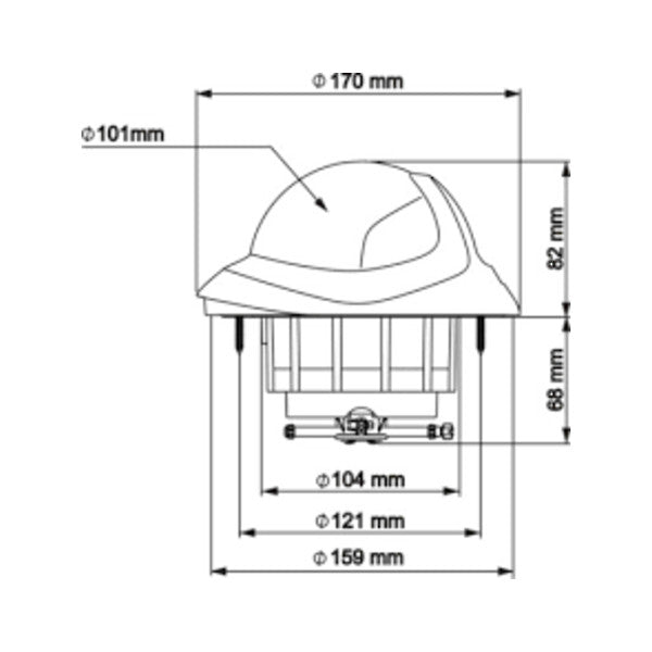 Bússola Plastimo Offshore 115 com mostrador preto 12/24V - 60991 