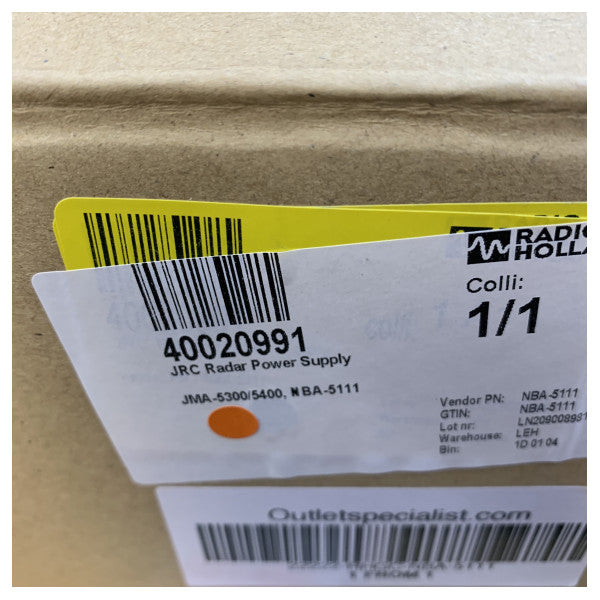 Unidade de Fonte de Alimentação de Radar JRC NBA-5111 para JMA-5300-5400 