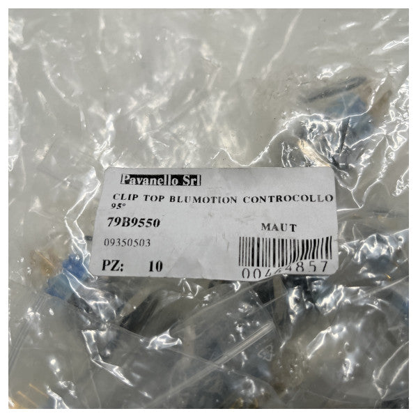 Pavanello 79B9550 Морска метална щипка с технология Blumotion - устойчива на корозия 95° панта за морска употреба