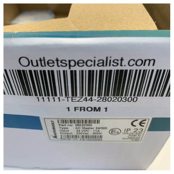 Mastervolt 28020300 AC-Master 24V 300W Sinus Inverter 230V