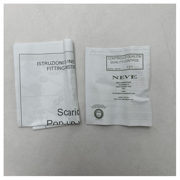 Neve RISCASA1414 Laiton chromé pour évier marin - Raccord de salle de bain résistant à la corrosion