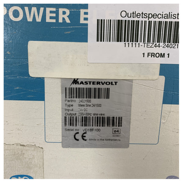 マスターボルト マス サイン 24V - 1500W サイン波インバーター 230V - 24021500 