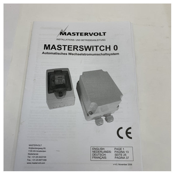 Автоматичний морський перемикач Mastervolt Masterswitch 7 кВт 110В - 55106100 