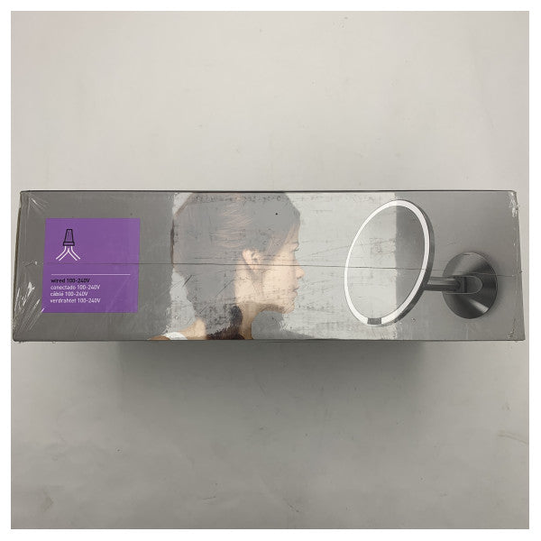 Marine LED-Waschtischspiegel mit Sensor und Tru-Lux-Beleuchtung - Edelstahl, batteriebetrieben, kompakte Wandhalterung