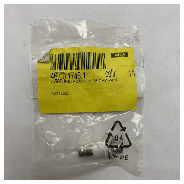 Amphenol RF 75オーム雌-海上同軸ケーブル接続用雌コネクタアダプタ - F/F 75