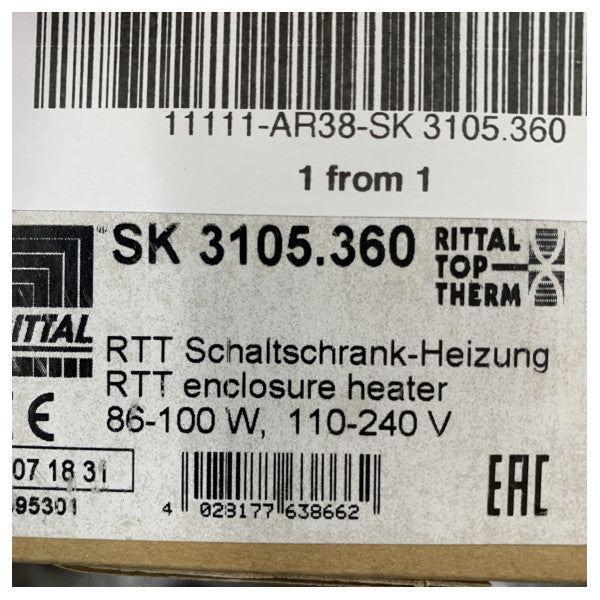 Rittal SK 3105.360 Skab Varme 230V 
