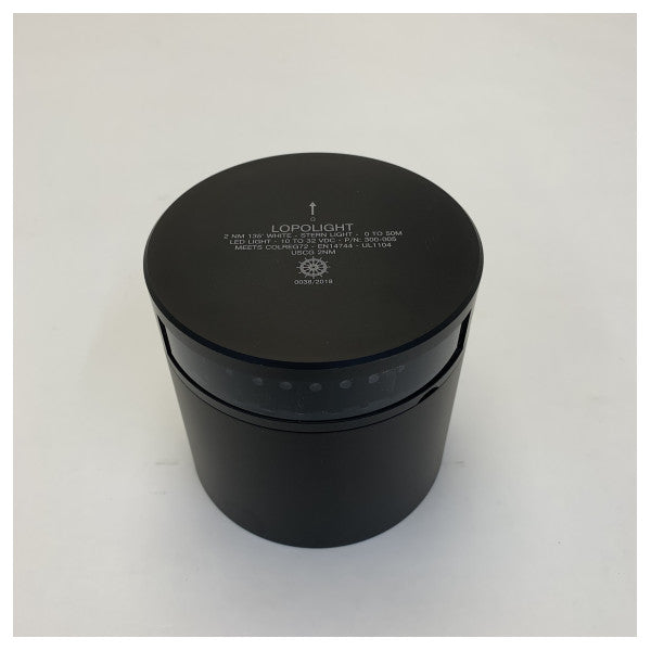 مصباح الملاحة الخلفي Lopolight مطلي بالأسود 12/24 فولت 2 ميل بحري 135 درجة - 301-005-PRO 