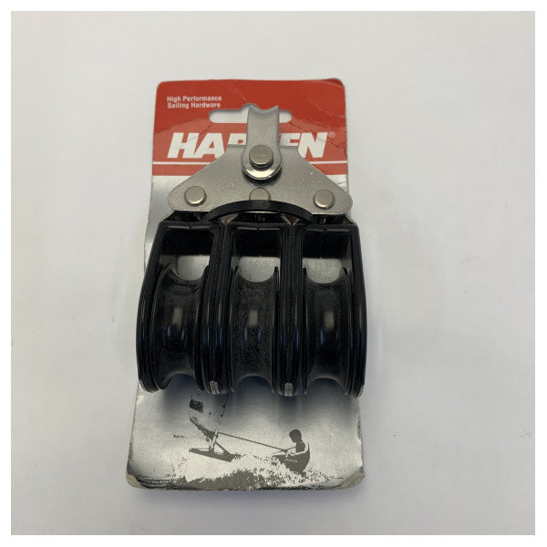 Harken 129 38 mm Triple Big Bullet Block i rustfritt stål 