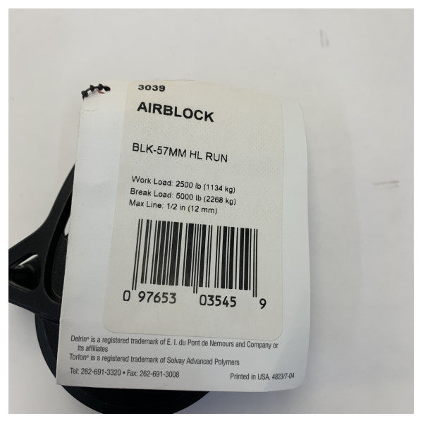 Harken Black Magic 57 mm Air Runner Block - 3039