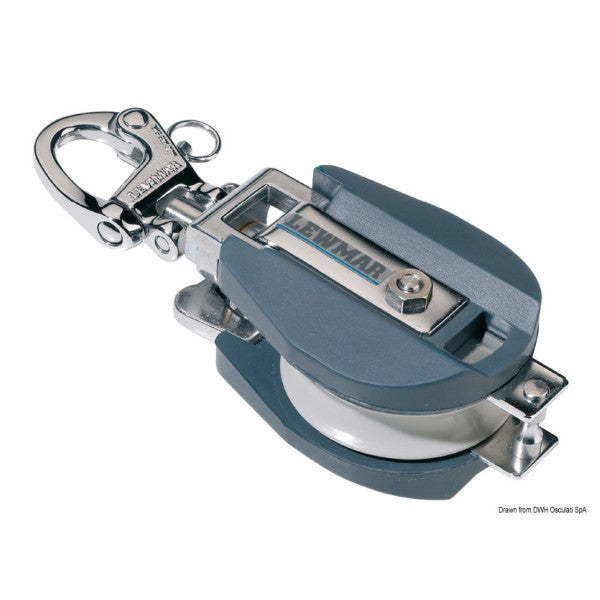 Lewmar Delrin 14 mm Korkeakapasiteettinen Snatch Block Harmaa - 19810600 
