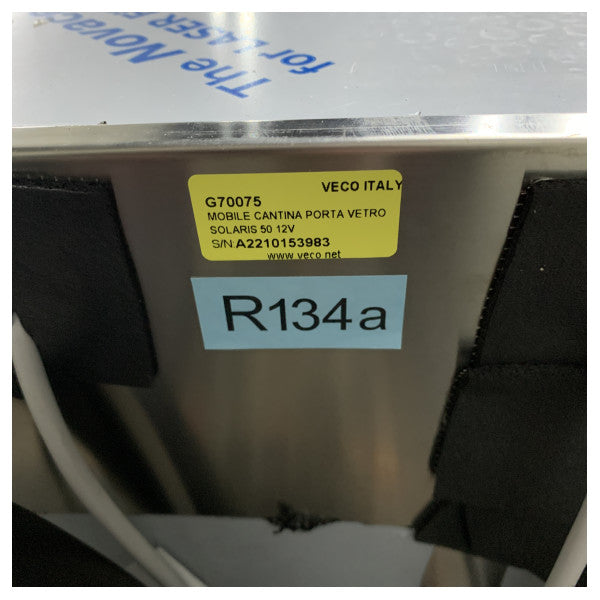 Vecoステンレススチールビルトイン9本用ワインセラー40L - 416 x 420 x 558 mm - G70075 12V 