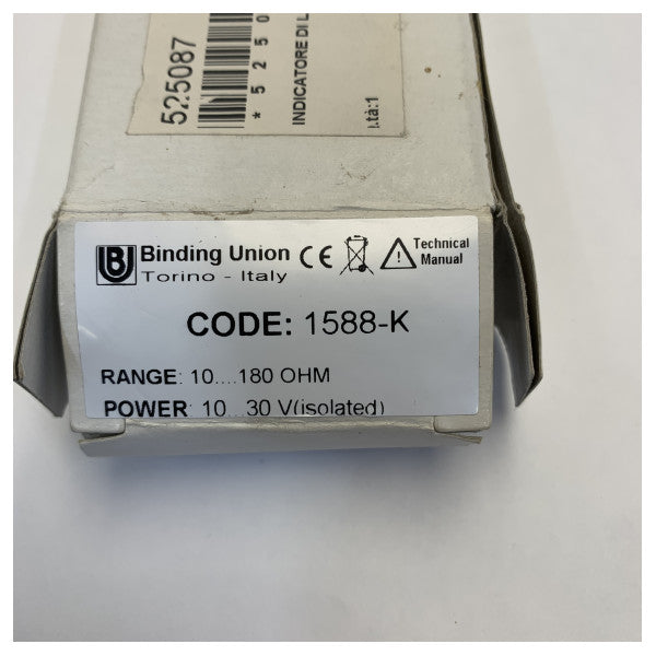 Indicateur de niveau de réservoir rouge Binding 1588K 10-30V 