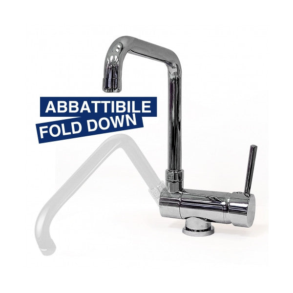 バルカ ML1600T シングルレバー折りたたみミキサータブ スワイベル付き 