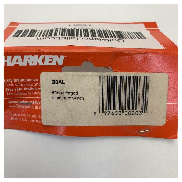 Harken B8AL Manual Sheet Winch Handle Black with Lock 200 mm 
