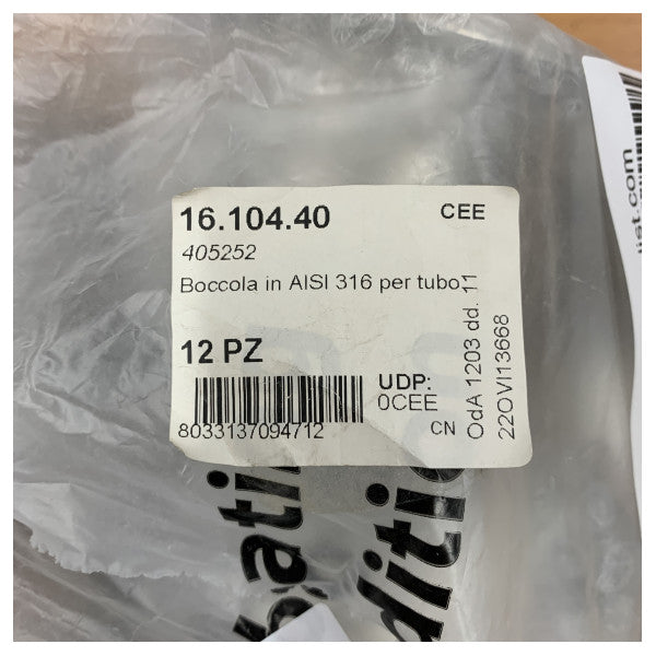 Osculati Paslanmaz Çelik Bağlantı Borusu - 16.104.40 