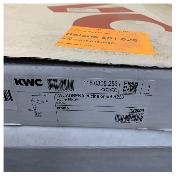 KWC Adrena Single Lever Kitchen Mixer Tap Chrome - 10.325.023.000FL 