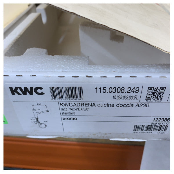 KWC Adrena Single Lever Kitchen Mixer Tab Chrome b'Tab li Jista' Jinqaleb - 10.325.033.000FL 