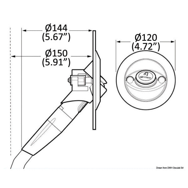 Whale Twist utdragbar marin duschhuvud vit - 1529013 
