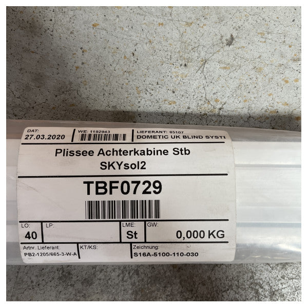 Dometic OceanAir PB2 1205 x 665 mm vita persienner - TBF0729 