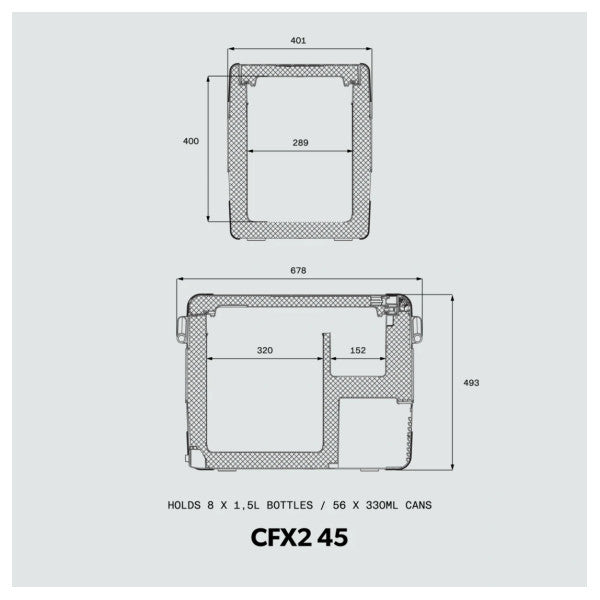 Dometic Boîte de refroidissement CFX2 45L Océan 12/24/230V - 97000150817 