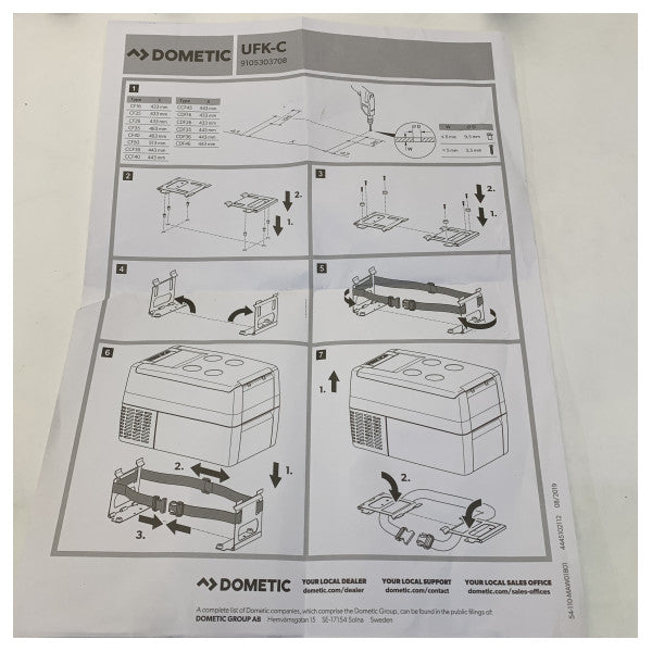 Dometic CF/CXF Compressore Cooler Box Kit di fissaggio - 9105303708 